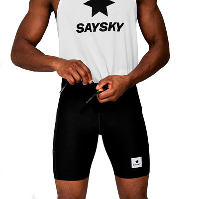Saysky Flow+ Race Short Tights 7" Black
