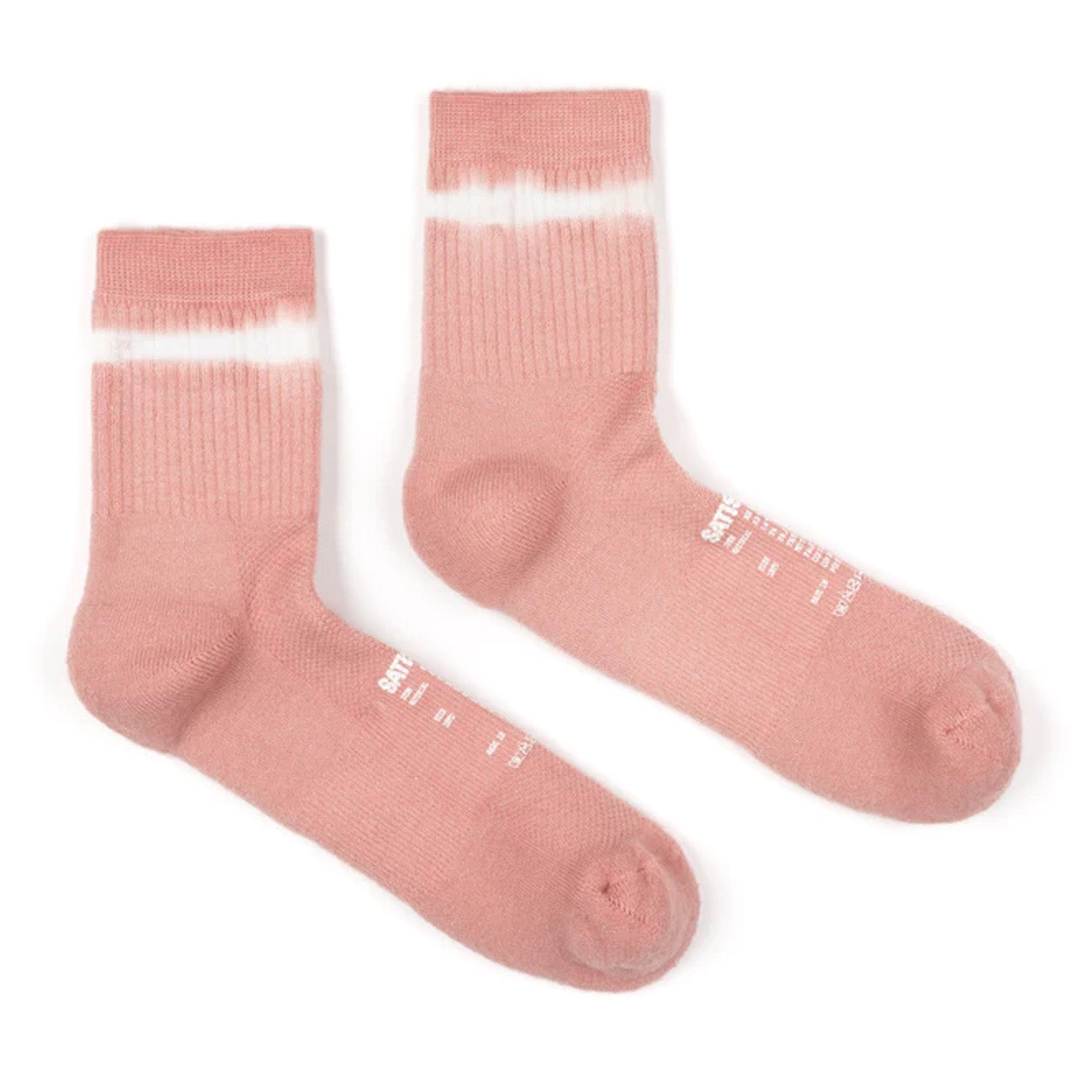 Satisfy Running Merino Tube Socks Dusty Pink Tie Dye