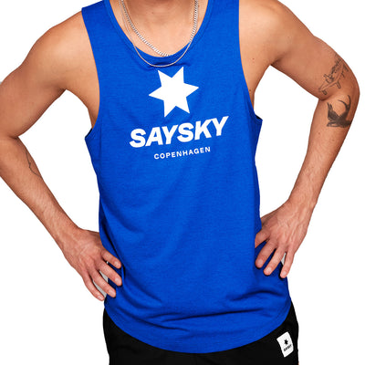 Saysky Logo Combat Singlet Blue