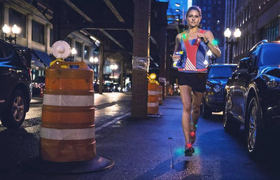 Headlamps and running accessories for running training in the dark