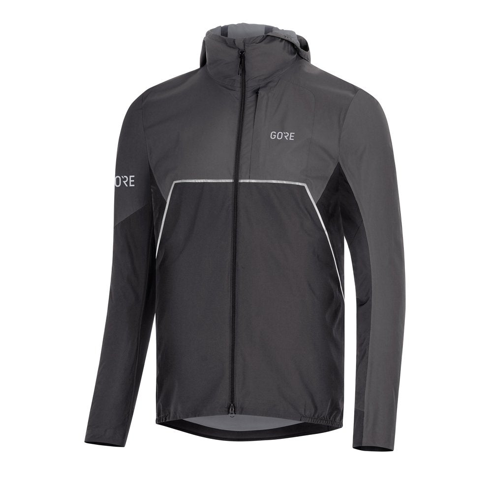 Gore Wear R7 Partial GTX Hooded Jacket Black Terra Grey