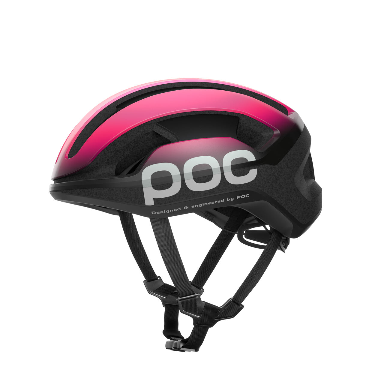 POC Omne Lite Rennradhelm Fluorescent Pink Uranium Black