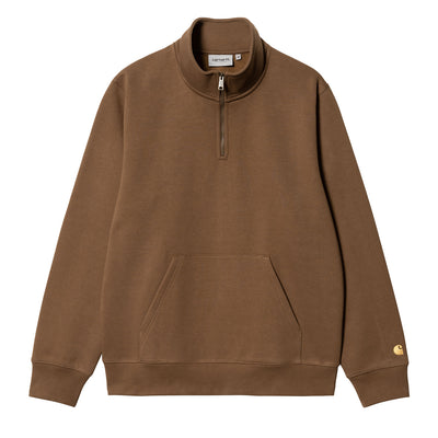 Carhartt WIP Chase Neck Zip Sweat Tamarind Gold