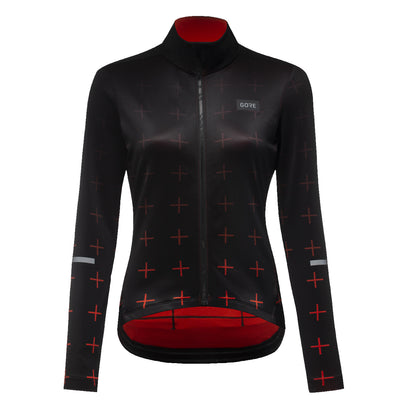 Gore Wear Progress Thermo Trikot Damen Black Fireball