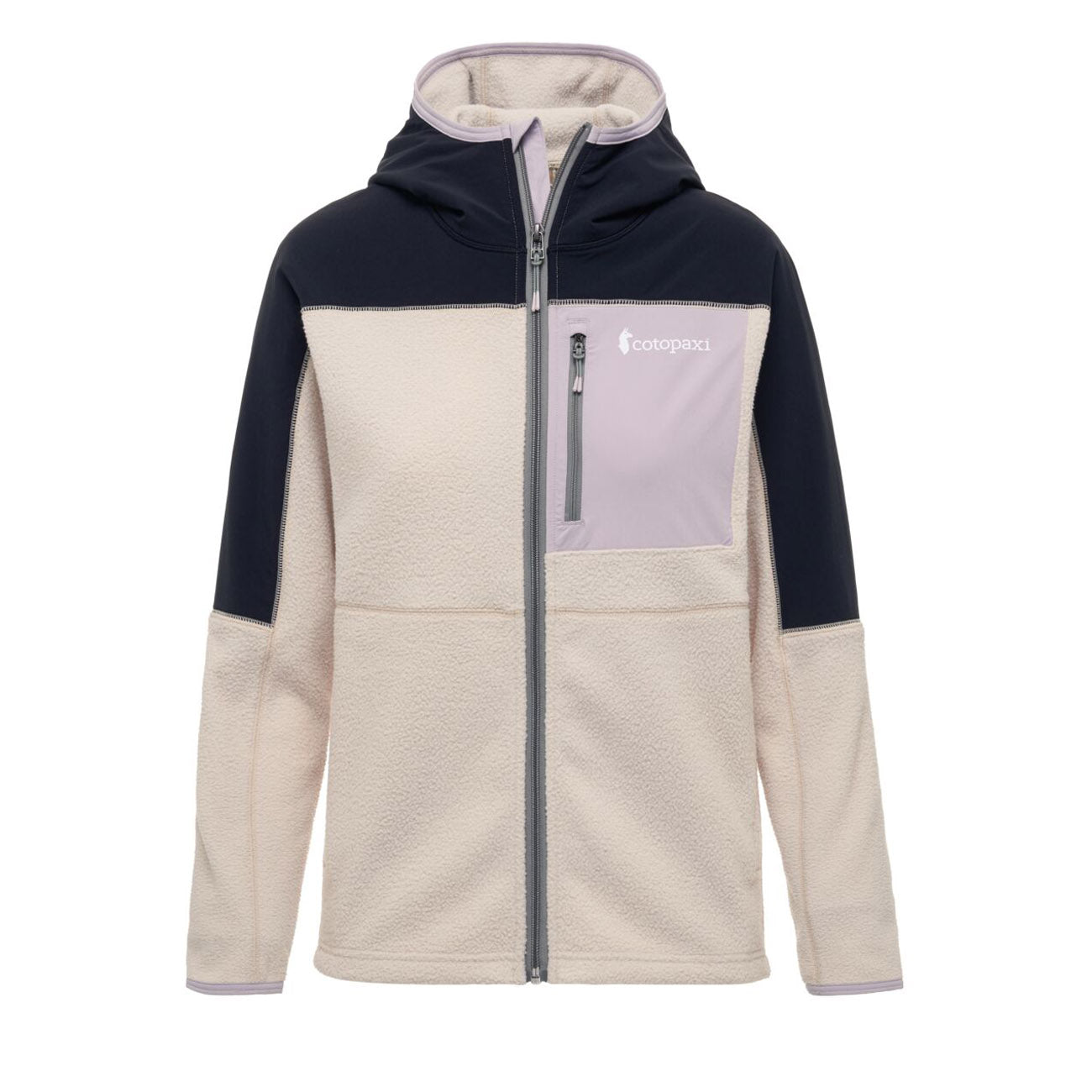 Cotopaxi Abrazo Hooded Full Zip Fleece Jacket Damen Black Cream