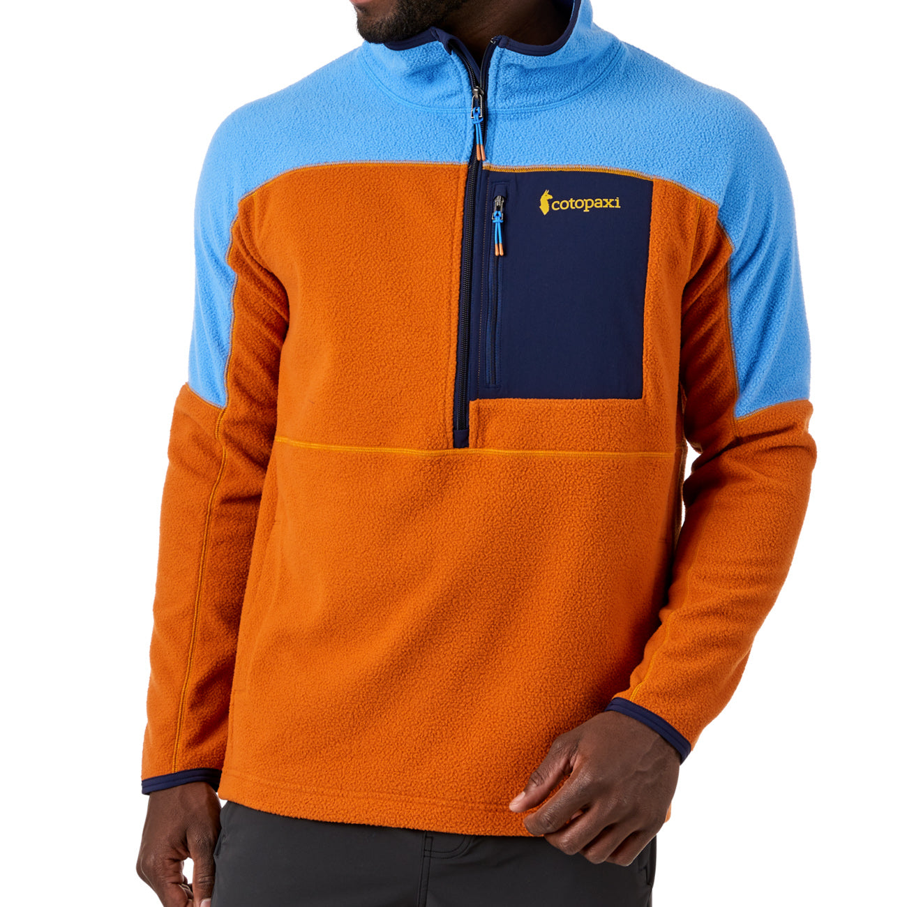 Cotopaxi Abrazo Half Zip Fleece Pullover Herren Mineral Azul Mezcal