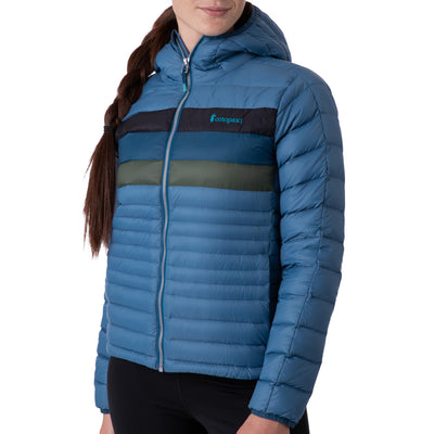 Cotopaxi Fuego Down Hooded Jacket Damen Denim Stripes