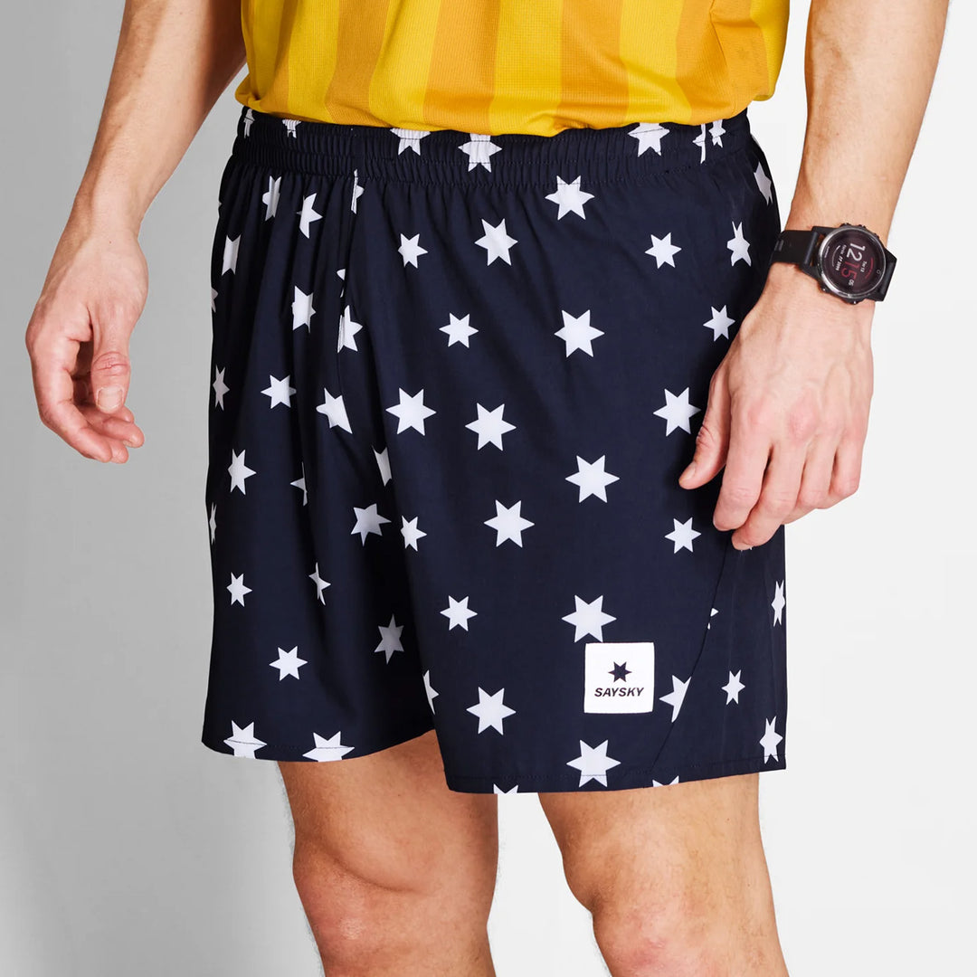 SAYSKY Star Pace Shorts 5'' Herren Laufshorts mit Star-Print – Runster