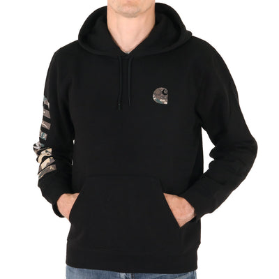 Carhartt WIP Hooded Camo Mil Sweat Black