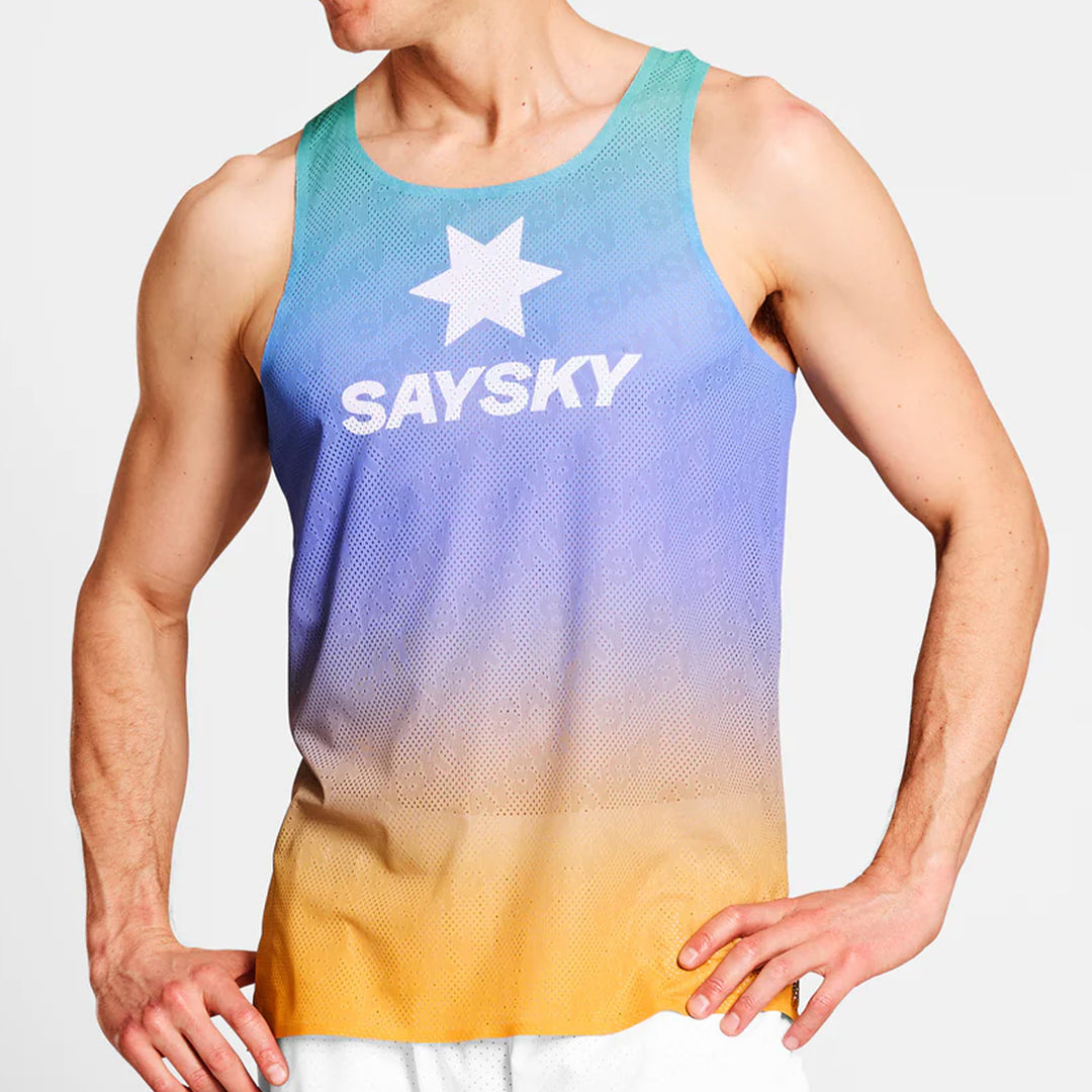 SAYSKY Drip Dye Flow Air Singlet XS Saysky Logo Flow Singlet