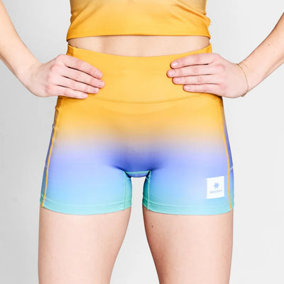 Saysky W Drip Dye Combat+ Short Tights 4" Purple AOP