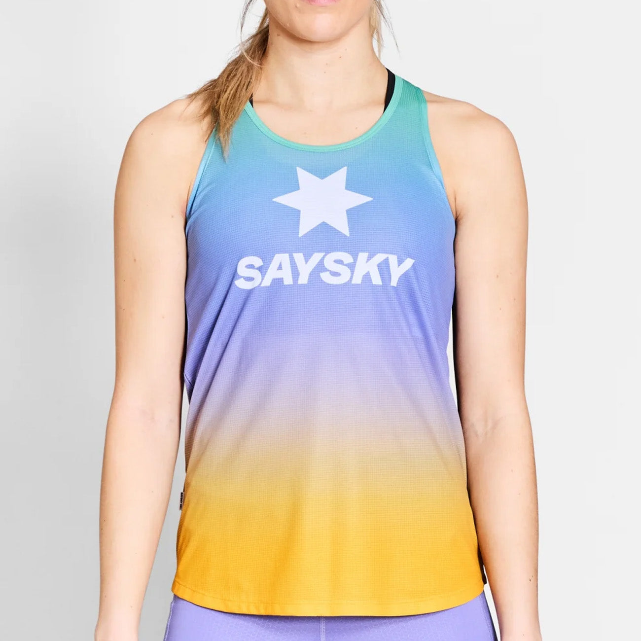 Saysky W Drip Dye Flow Singlet Purple AOP