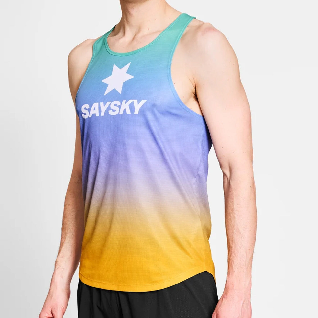 Saysky Drip Dye Flow Singlet Purple AOP