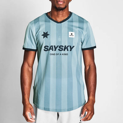 Saysky Stripe Combat T-Shirt Blue