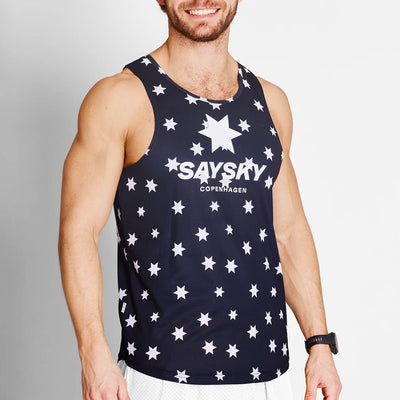 Saysky Star Combat Singlet Blue White