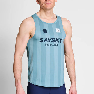 Saysky Stripe Combat Singlet Blue