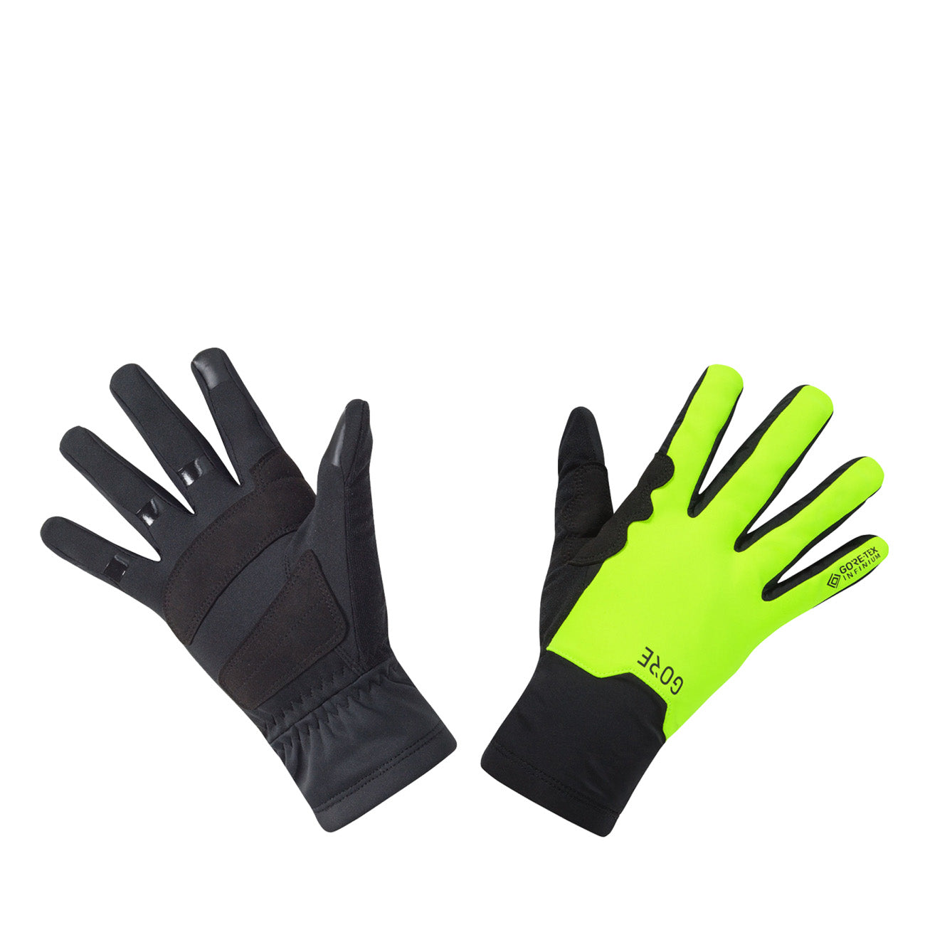 Gore Wear M GTX Infinium Mid Gloves Black Neon Yellow