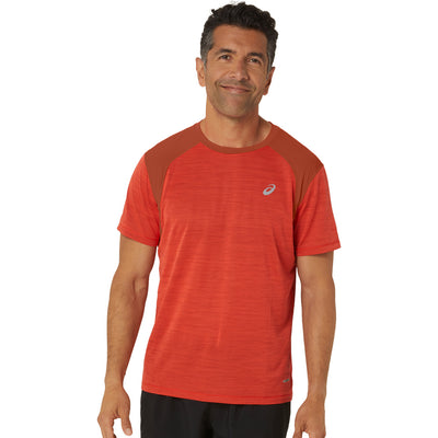 Asics Road SS Top Herren True Red Spice Latte