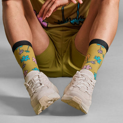 Saysky Flower High Combat Socks Yellow