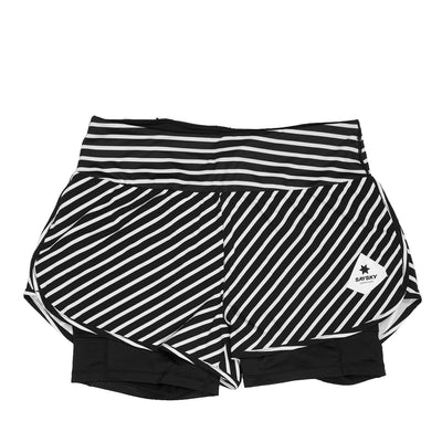 Saysky W Stripe Pace 2 in 1 Shorts 3" Stripe