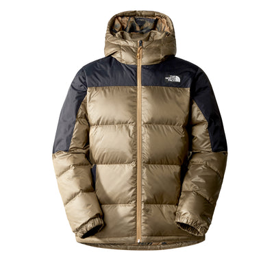 The North Face M Diablo Recycled Down Hooded Jacket Herren Almond Butter TNF Black