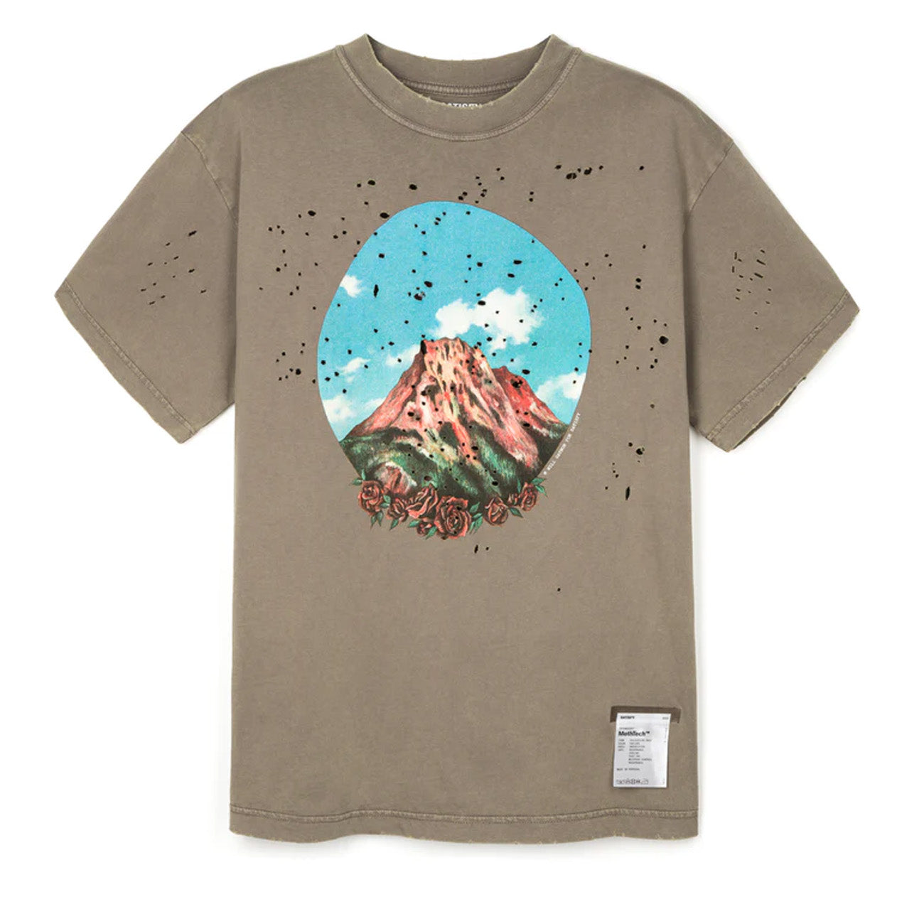 Satisfy Running MothTech T-Shirt Aged Coffee Quartz
