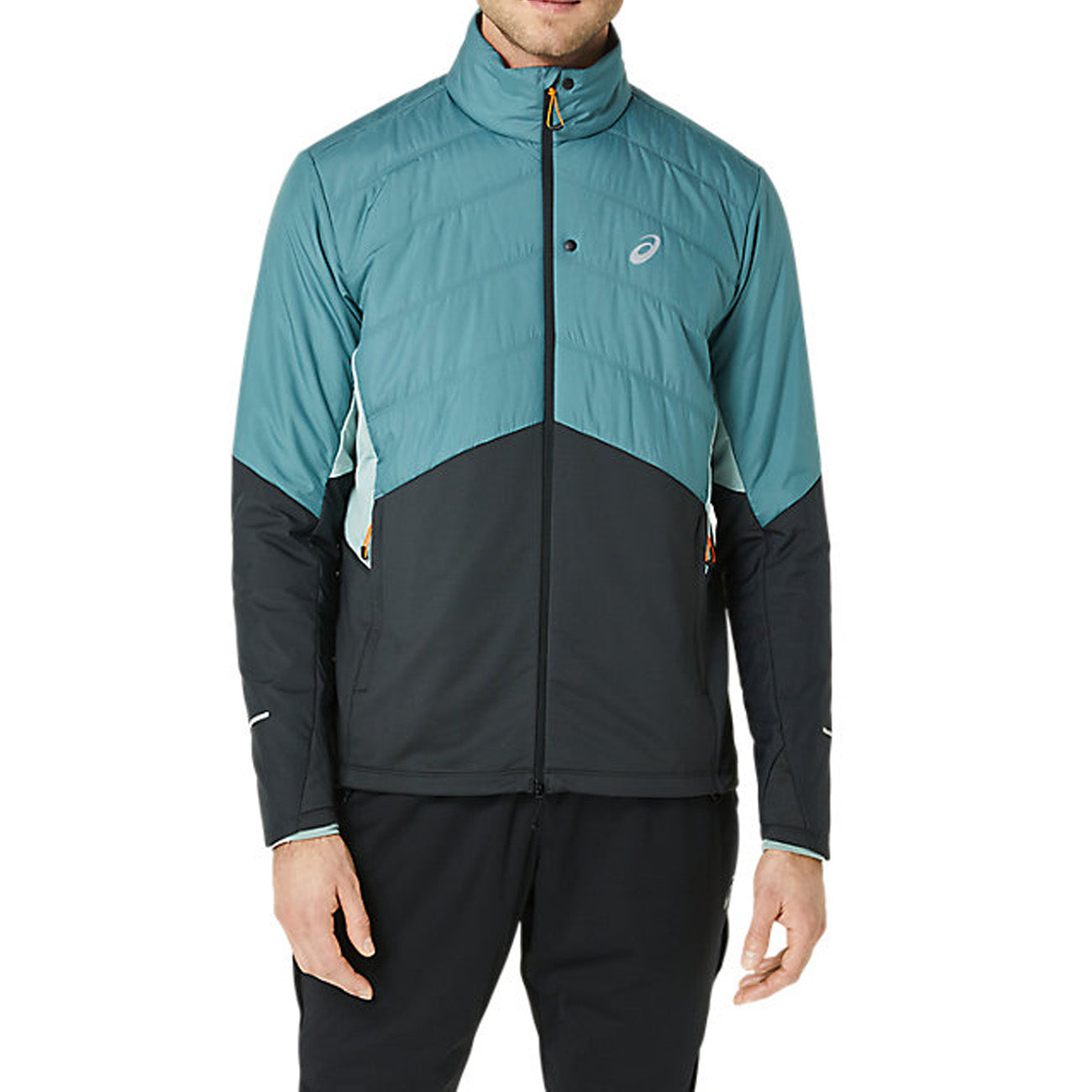 Asics Winter Run Jacket Herren Foggy Teal Graphite Grey