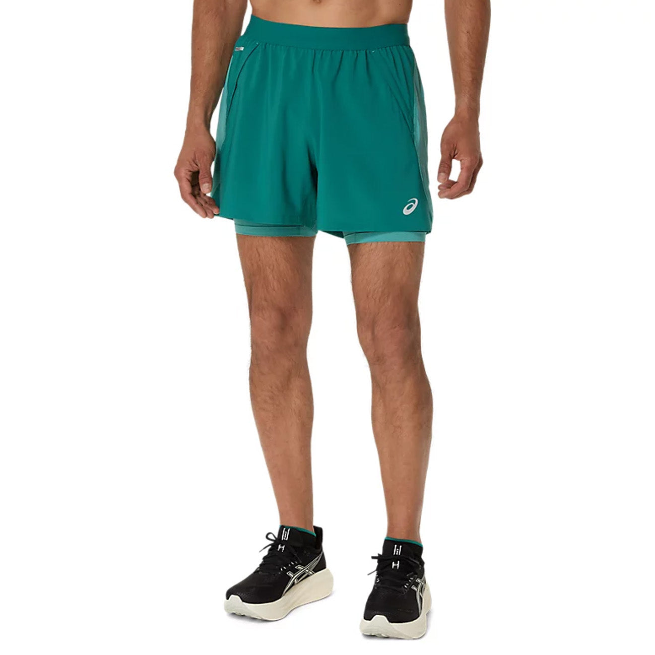 Asics Road 2-N-1 5In Short Herren Rainy Lake Light Teal