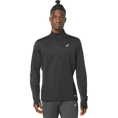 Asics Winter Run 1/2 Zip Mid Layer Herren Performance Black Graphite Grey