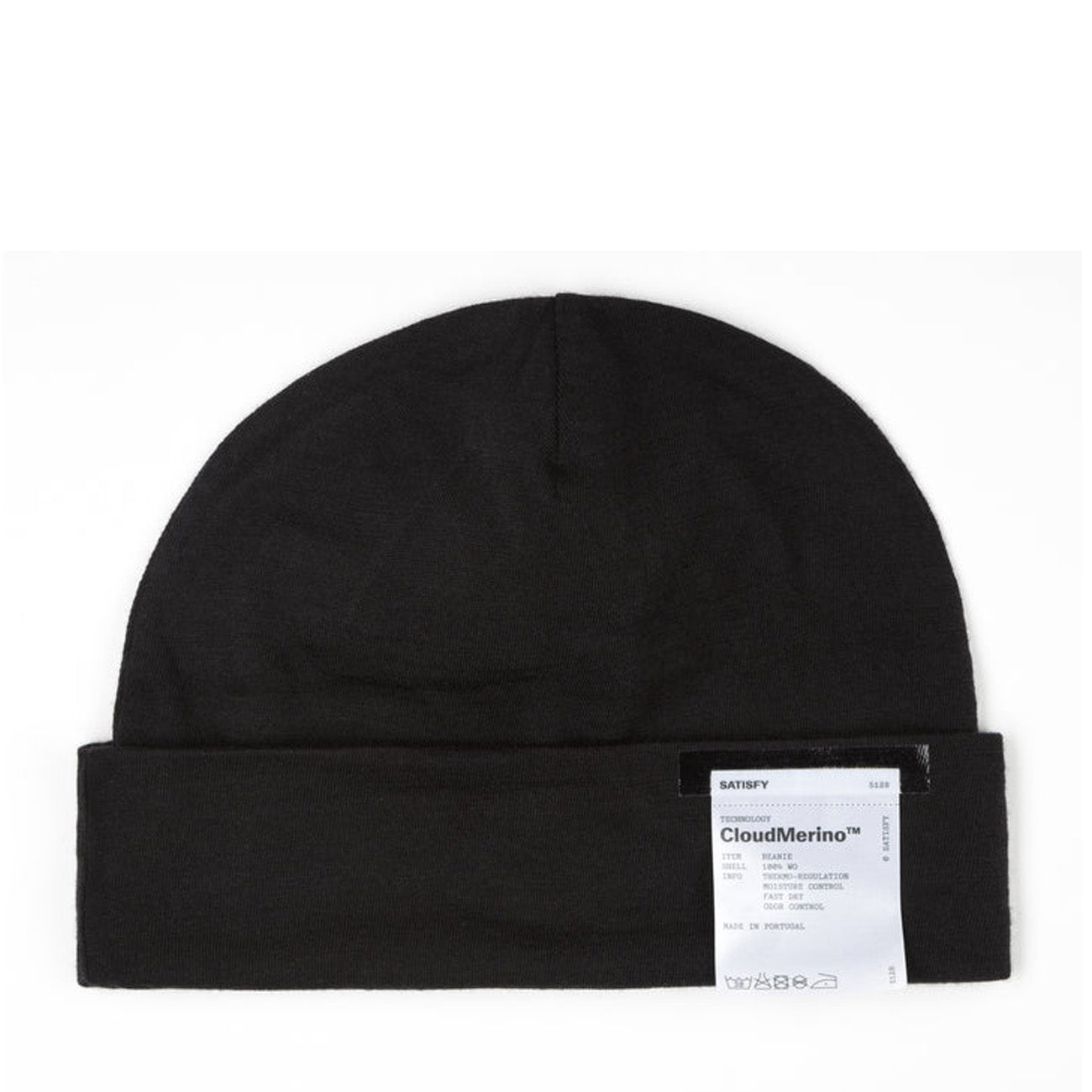 Satisfy Running Cloud Merino Hat Beanie Black