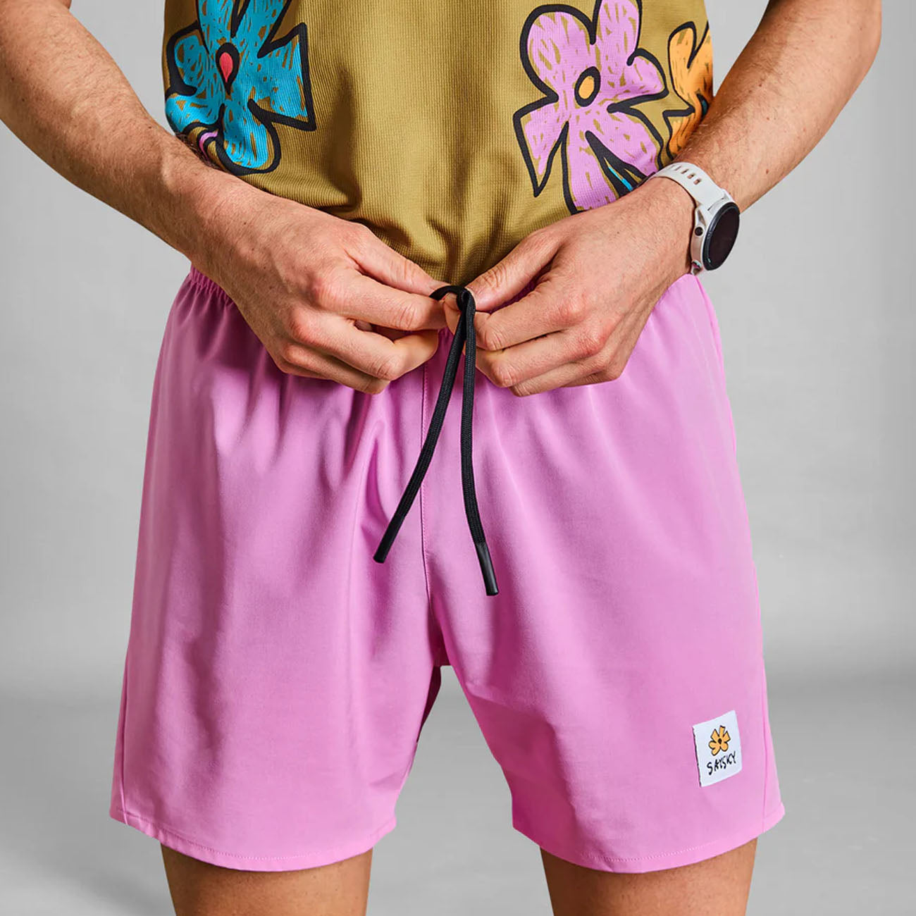 Saysky Flower Pace Shorts 5" Pink