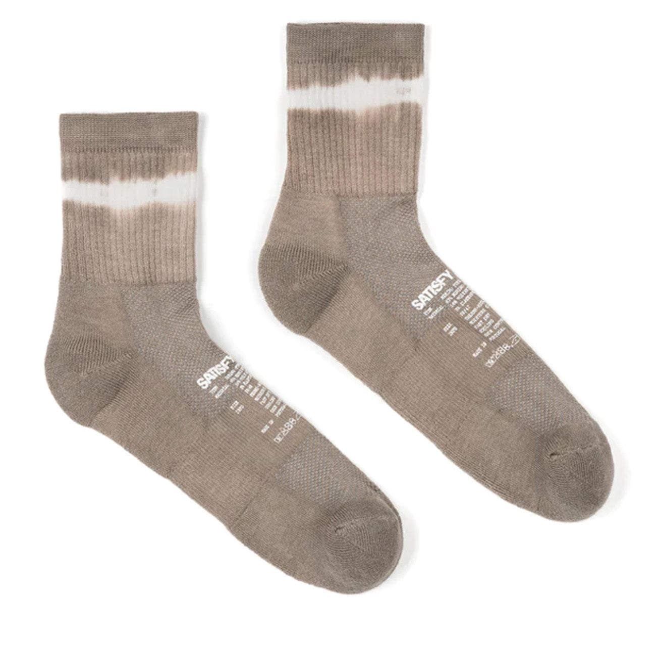 Satisfy Running Merino Tube Socks Greige Tie Dye