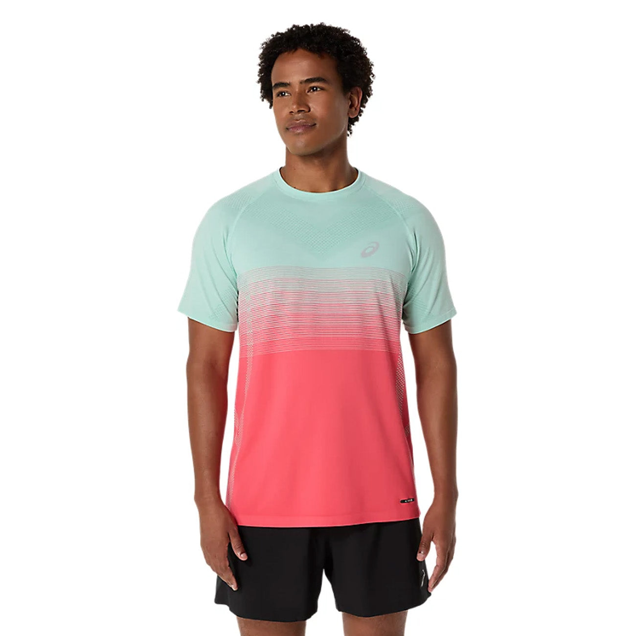 Asics Seamless SS Top Herren Coral Reef Oasis Green