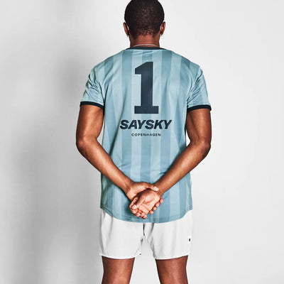 Saysky Stripe Combat T-Shirt Blue