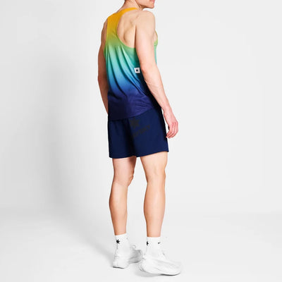 Saysky Drip Dye Flow Singlet Blue AOP
