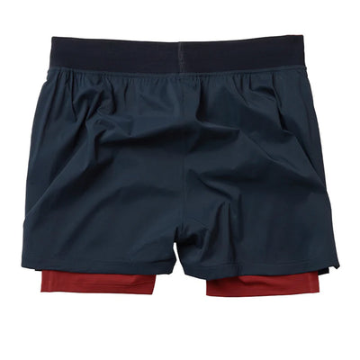 YMR Track Club Station 2-1 Shorts Navy Burgundy