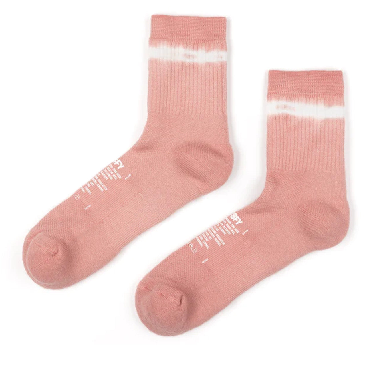 Satisfy Running Merino Tube Socks Dusty Pink Tie Dye