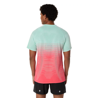 Asics Seamless SS Top Herren Coral Reef Oasis Green