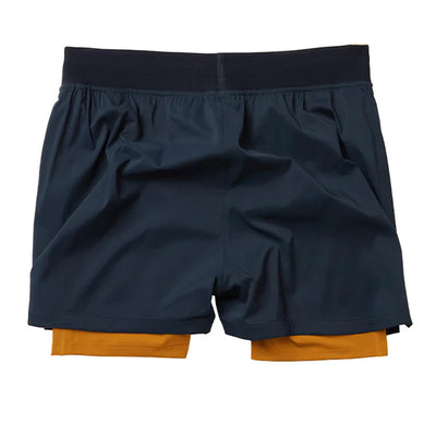 YMR Track Club Station 2-1 Shorts Navy Ochre