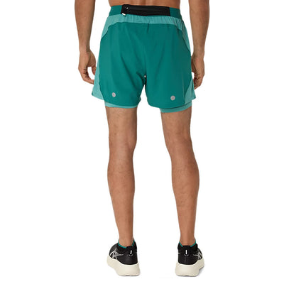 Asics Road 2-N-1 5In Short Herren Rainy Lake Light Teal