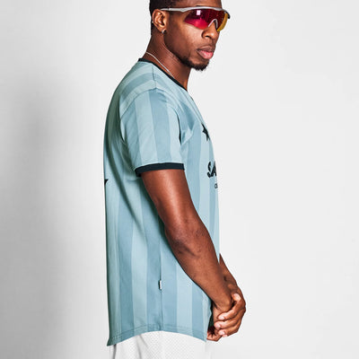 Saysky Stripe Combat T-Shirt Blue
