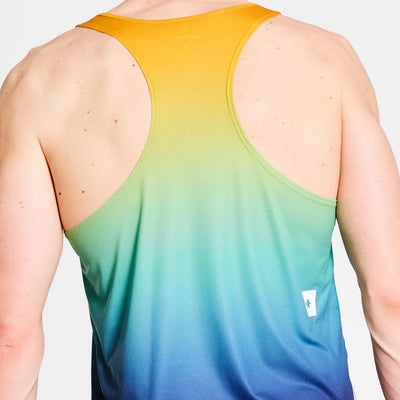 Saysky Drip Dye Flow Singlet Blue AOP