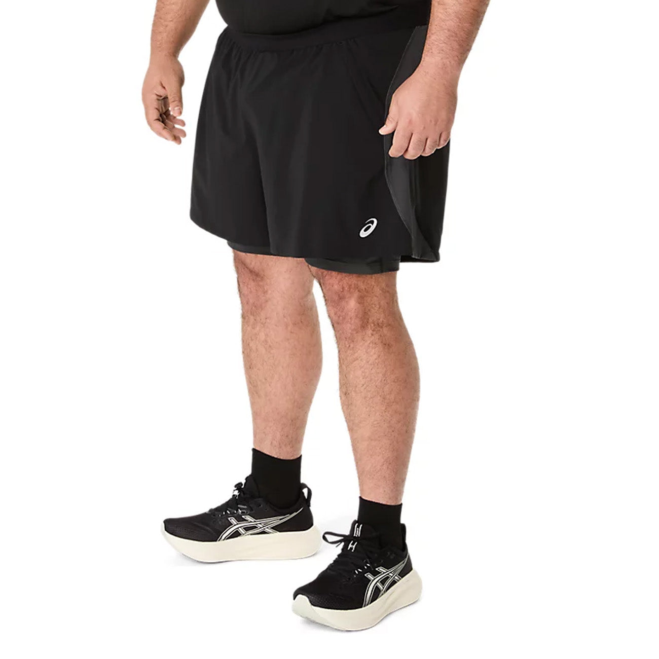 Asics Road 2-N-1 5In Short Herren Schwarz