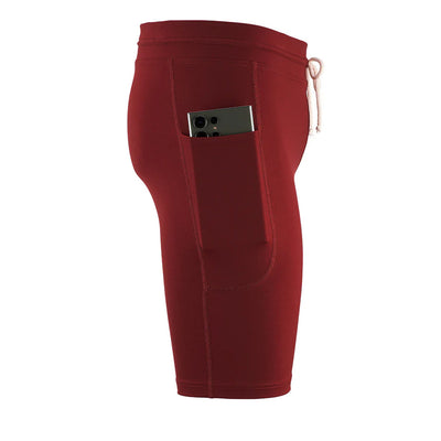 YMR Track Club Bäckaryd Men's Mid Tights Burgundy
