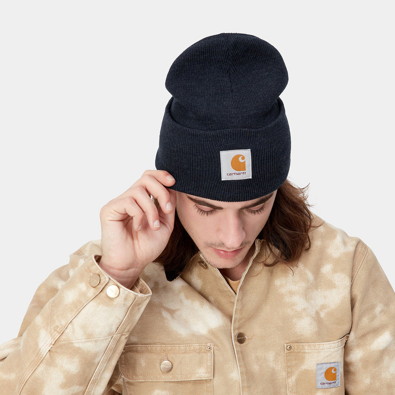 Carhartt WIP Acrylic Watch Hat Dark Navy Heather