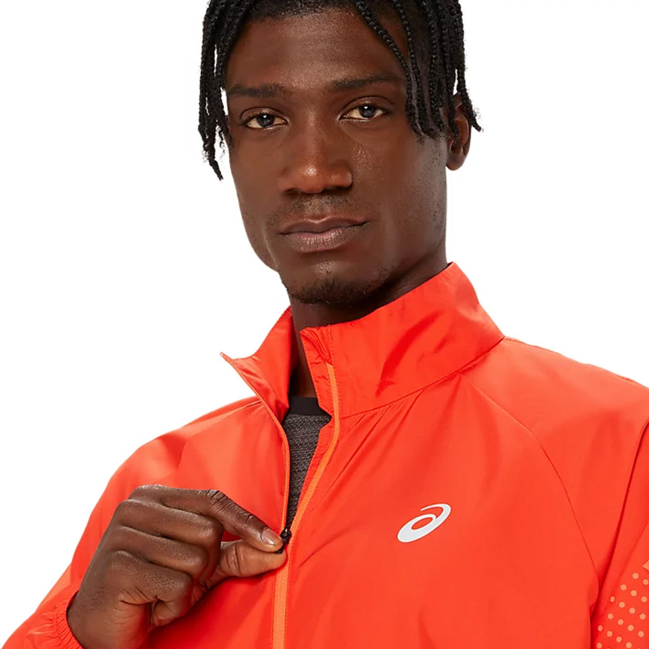 Asics Icon Jacket Herren True Red Sunrise Red – Runster