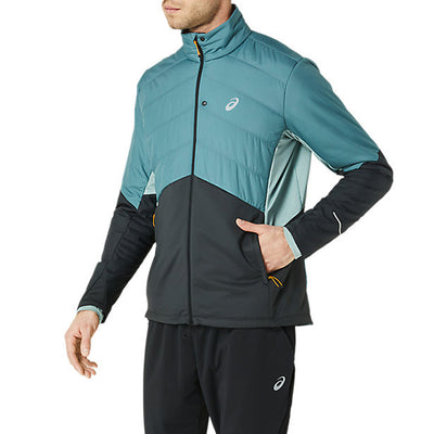 Asics Winter Run Jacket Herren Foggy Teal Graphite Grey