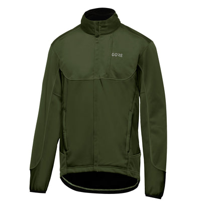 Gore Wear C5 Gore Windstopper Thermo Trail Jacket Herren Utility Green