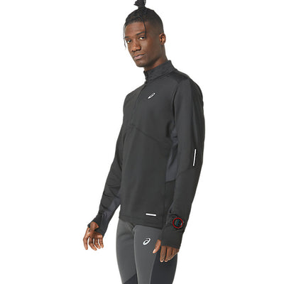 Asics Winter Run 1/2 Zip Mid Layer Herren Performance Black Graphite Grey