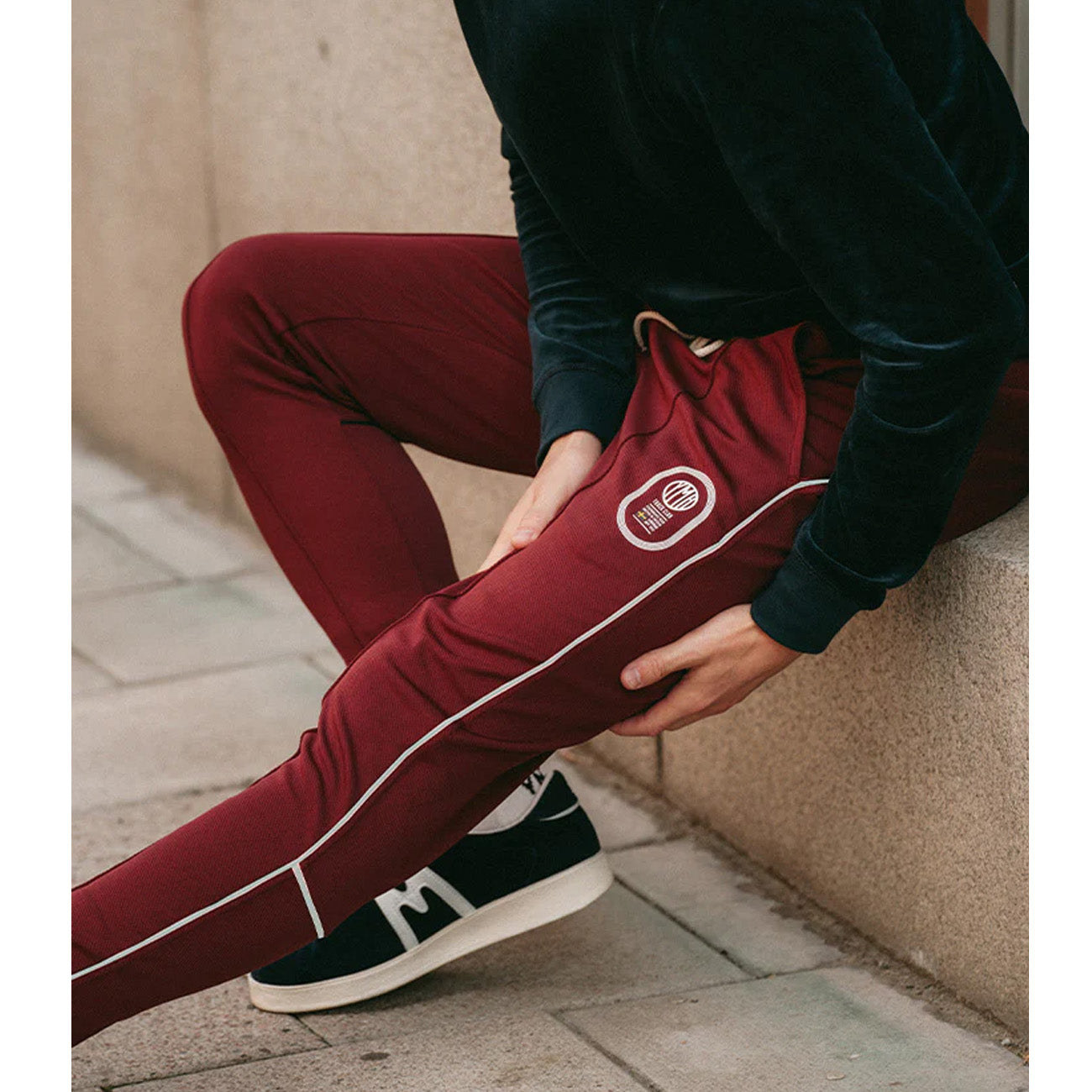 YMR Track Club Station Men's Track Pants Burgundy